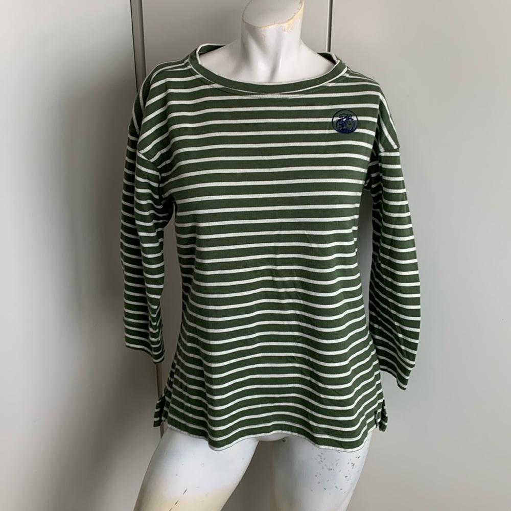 Patagonia New Belgium Brewing Fat Tire green 3/4 sleeve women’s T-shirt